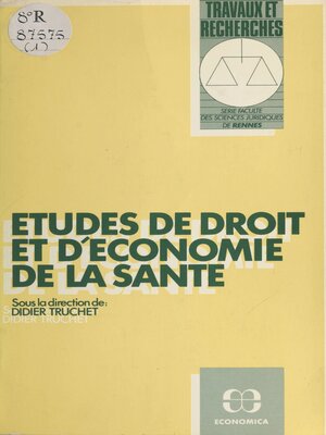 cover image of Études de droit et d'économie de la santé